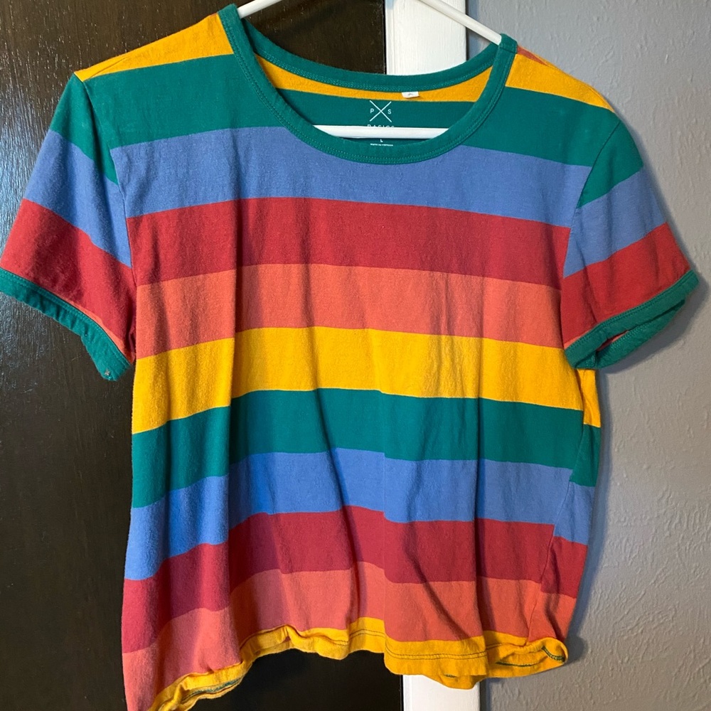 multi-colored crop top